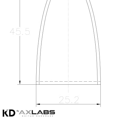 KD By AxLabs Truss Rod Cover - Small Spade Shape, 1-Screw - B/W/B image 2