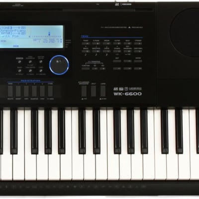 Casio WK-6600 76-key Portable Arranger  Bundle with On-Stage Stands KS7190 Classic Single-X Stand image 1
