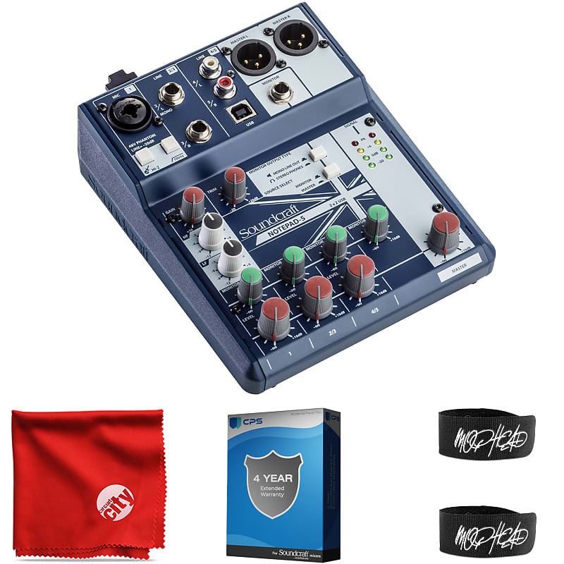 Soundcraft Notepad-5 Small-Format Analog Mixer USB I/O with 4-Year Full Coverage Extended Warranty image 1