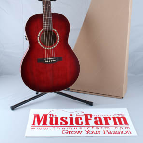 超美品 Art&Lutherie Folk Spruce Burgundy Art and Lutherie Folk Spruce Burgundy Acoustic Electric Guitar by