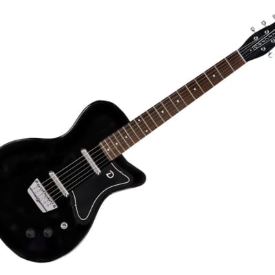 Danelectro D56U2-BLK Semi-Hollow Body Single Cutaway 6-String Electric Guitar w/Adjustable Bridge image 1