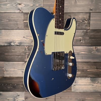Fender Custom Shop '60 Tele Custom Heavy Relic - Aged Lake Placid Blue/Chocolate 3TS image 3