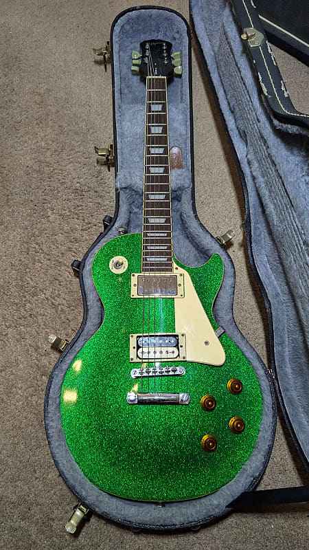 Epiphone Les Paul 1997 - Green Sparkle Flake | Reverb