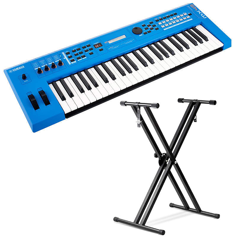 Yamaha MX49 49-Key Music Production Synthesizer, Blue with Front