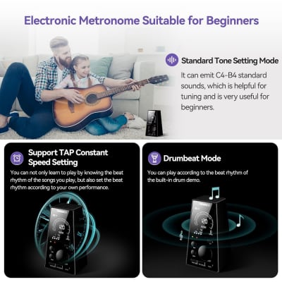 Digital Metronome For Piano, Guitar, Drum And All Musical Instruments, Electronic  Metronome With Volume, Rhythm Adjustable, Rechargeable, Metronome With  Speaker, Timer Function, Lcd Display
