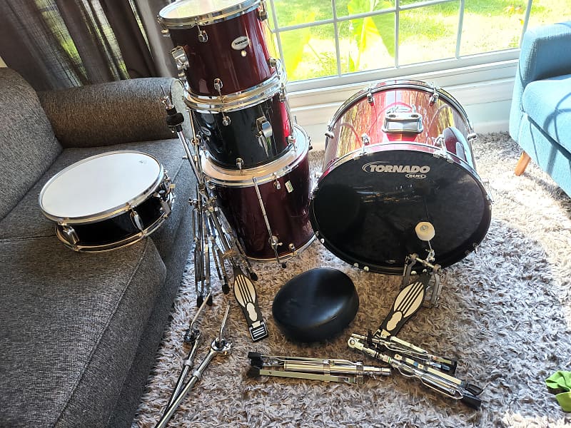 Mapex Tornado Drum Set w/hardware and road case Reverb