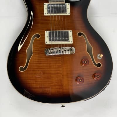 PRS Paul Reed Smith SE Hollowbody II Piezo Electric Guitar Black Gold Burst + PRS Hard Case BRAND NEW image 8