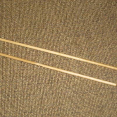 one pair new old stock A+ Mike Balter MB5B (5B) Medium Hard Keyboard Mallets - 1" diameter Oval Dark Green Rubber HEADS and Natural Birch HANDLES (for Marimba, Xylophone) mid to late 1990s (+ packaging) Unwound Series image 17