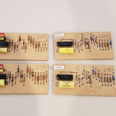 Lot of 4 Moog Polymoog Mod / Polycom cards for parts/repair