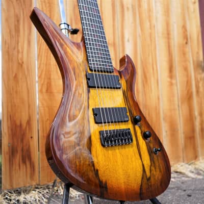 Schecter USA Custom Shop Masterworks Avenger Trans Amber Burst 8-String Guitar w/ Tolex Case image 6