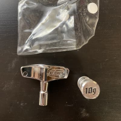 Mapex Drum Key with 10g Bass Beater Weight 2016 Silver image 2