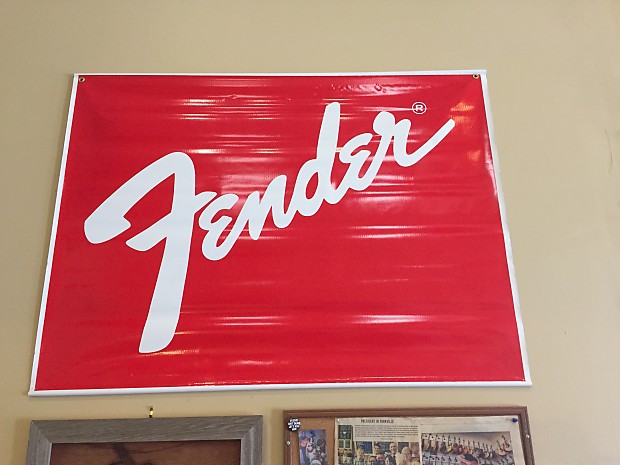 Fender Store Banner Approx 4' x 4' Red image 1