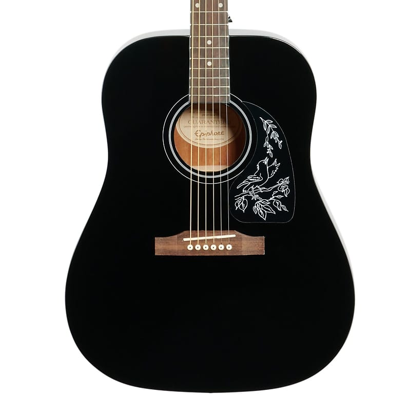 Epiphone Starling Dreadnought Acoustic Guitar, Ebony image 1