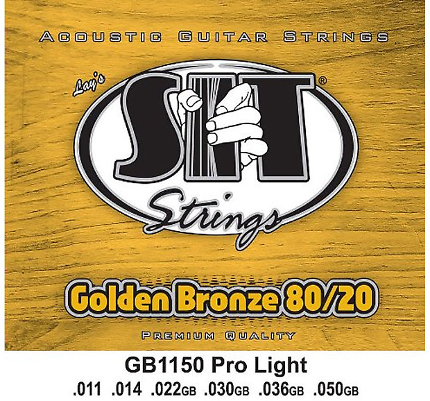 SIT GB1150 Golden Bronze 80/20 Acoustic Guitar Strings - Pro Light (11-50) image 1