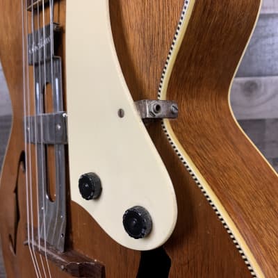 Sherwood H48 2420 Archtop Guitar w/Period Correct Silvertone Pick-up (1950's) w/Original Lifton Hardshell Case image 13
