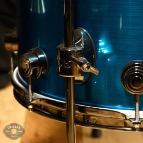 DW Collector's Series 13/16/22 3pc. Maple Drum Kit Blue Anodized Stainless Steel Lacquer w/Black Nickel Hdw image 6