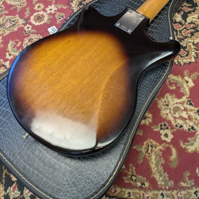 Misc Solidbody Electric Guitar Sunburst (Kawai) 1960s Japan #NA w/Chip Case image 12