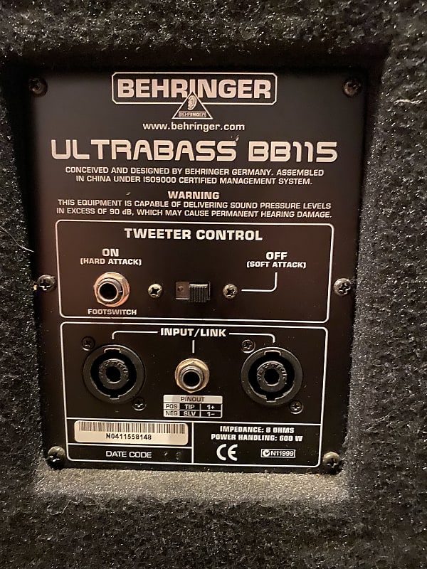 Behringer BX4500h Ultrabass 2x10 and 1x15 Reverb