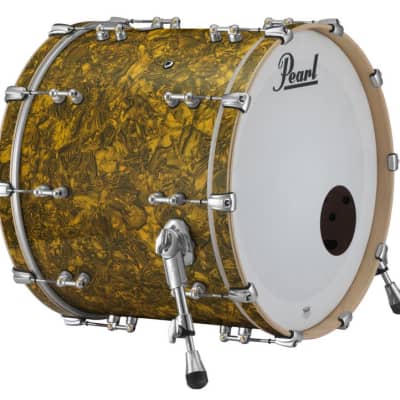 Pearl Music City Custom Reference Pure 22"x16" Bass Drum GOLDEN YELLOW ABALONE RFP2216BX/C420 image 1