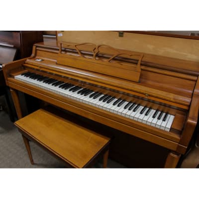 Wurlitzer Console Piano | Satin Oak | SN: 689957 image 3