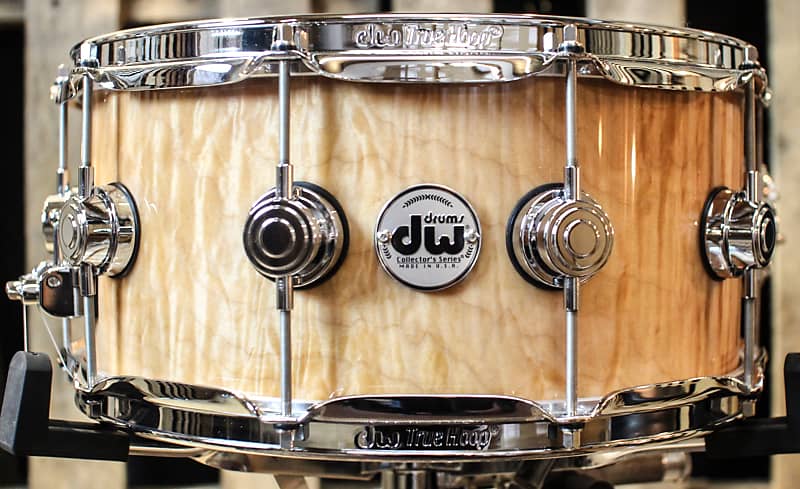 DW Collector's Natural Super Curly Maple 10ply VLT 5.6x14 Snare (video demo) image 1