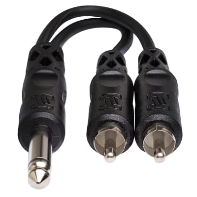 Hosa  YPR-124 Y Cable 1/4" Ts - Rca image 2