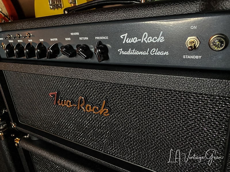 (Pre-Order) Two Rock Traditional Clean Amp Head & Matching 2x12 Cab in Sparkle Matrix Grill Cloth & Black Tolex image 1