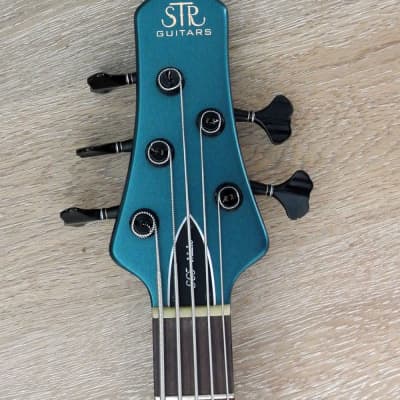 STR Guitars - Sierra SC5-MAHO - 5 String Active Bass - Custom Model With Mahogany Body - Dodger Blue image 6
