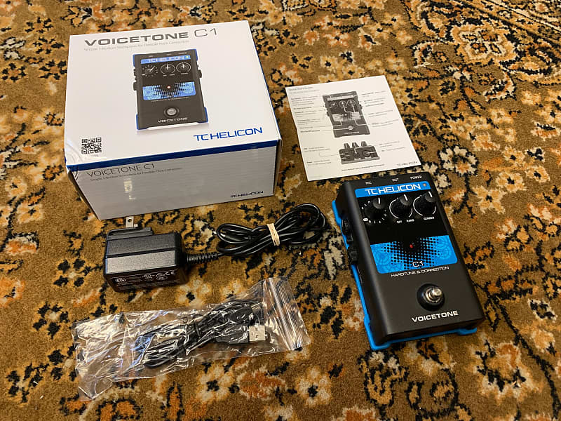 TC Helicon VoiceTone C1 Hardtune and Correction Pedal W/ Box and Paperwork