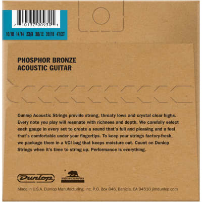 Dunlop Acoustic Phosphor Bronze 12-String Guitar Strings 10-47, DAP1047J image 2