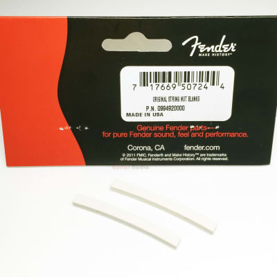 Genuine Fender Original Unslotted Blank Guitar Synthetic Neck Nuts - 2 Pack image 3