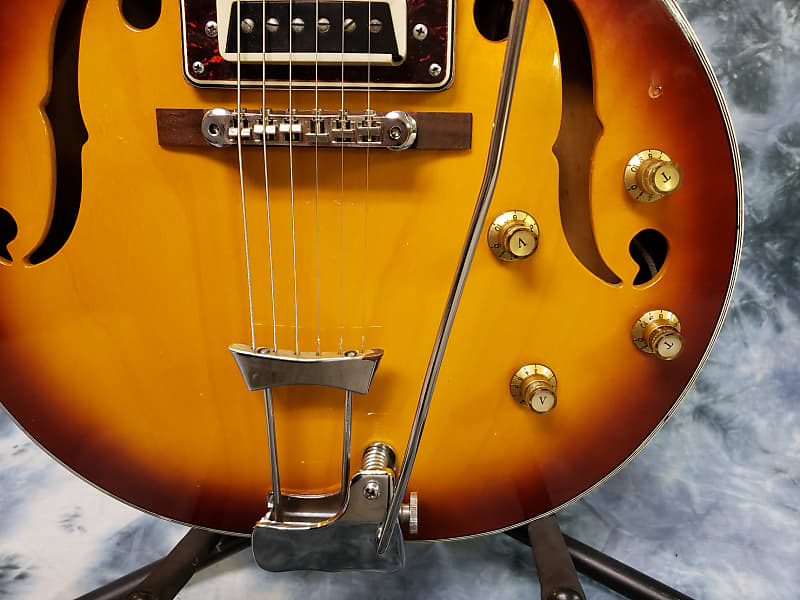 1968 Aria Diamond Model 1202T Thinline Sunburst 335 Style