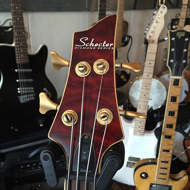 Schecter C-4 Diamond Series Bass w/ EMG Pickups | Reverb
