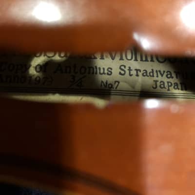 Kiso Suzuki Model No. 7  3/4 Violin image 17