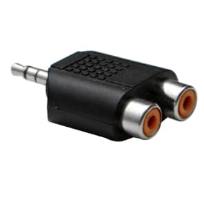 2 Pack - 3.5 MM 1/8" TRS Male to 2 RCA Female Splitter - Stereo Adapter Jack image 2