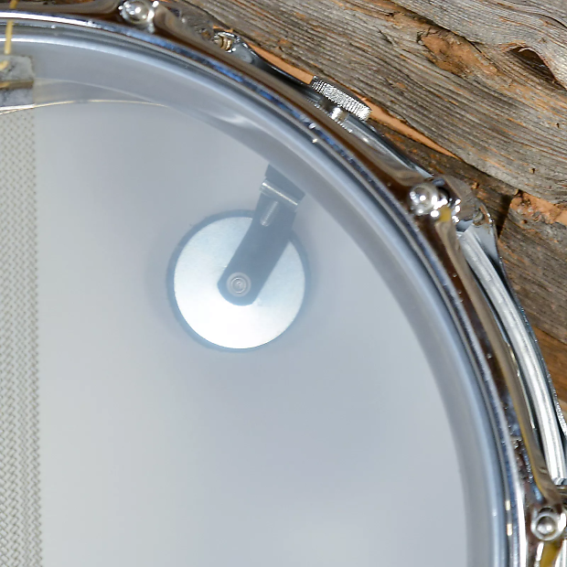 Ludwig No. 402 Supraphonic 6.5x14" Aluminum Snare Drum with Pointed Blue/Olive Badge 1969 - 1979 image 7
