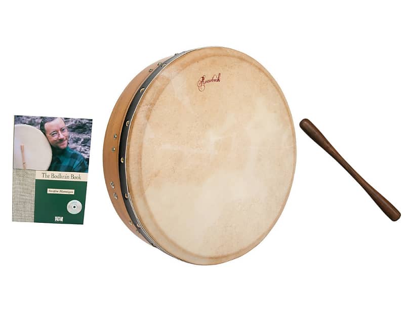 Bodhran Drum Tbar Mulberry Irish Tunable Drum + Book/DVD & 2 Reverb