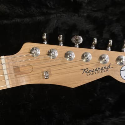 Reverend Eastsider TE Pete Anderson Tone Shop Exclusive 2024ish - Gloss Silver Sparkle with Hard Shell Reverend case. image 3