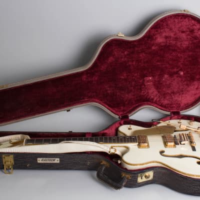 Gretsch  Model 6137 White Falcon Stereo Thinline Hollow Body Electric Guitar (1967), ser. #117912, original grey tolex hard shell case. image 10
