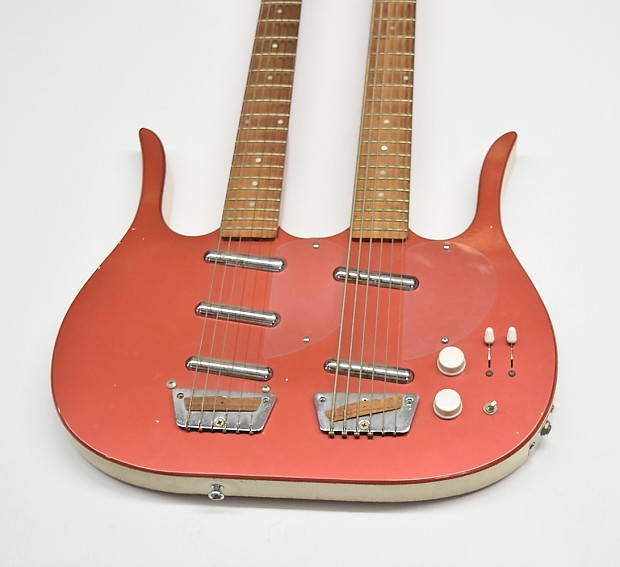 Jarry Jones Danelectro LONGHORN Double Neck Vintage Guitar 6 String Bass VERY COOL