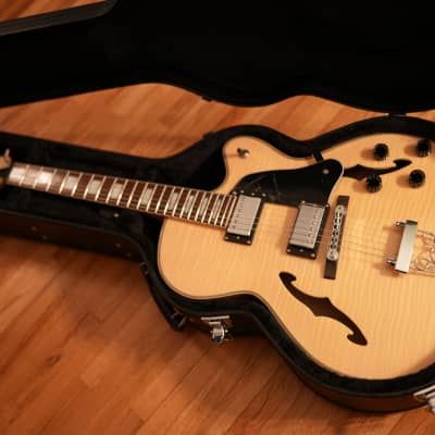 Teton F1433FM Flamed Maple Natural Hollow-Body Electric image 1