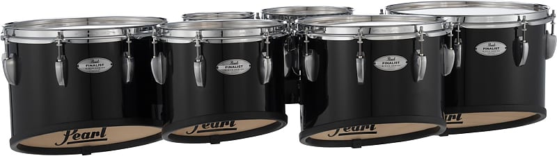 Pearl Finalist Marching Tenor Drums - 6/8/10/12/13/14-inch  Midnight Black image 1