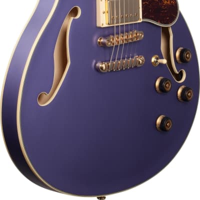 Ibanez AS73G Artcore Semi-Hollow Electric Guitar, Metallic Purple Flat image 4
