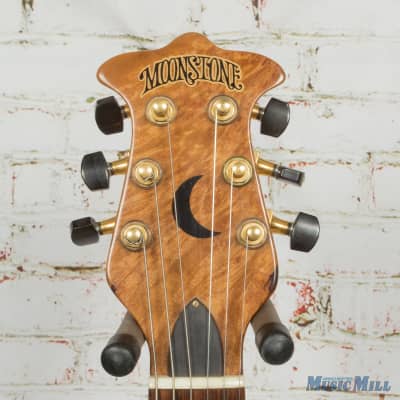 1982 Moonstone Eclipse Natural Burl Double Cut Electric Guitar (USED) image 5