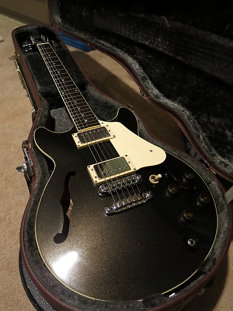 1983 Ibanez AM-100 Black Metallic Semi-Hollow Electric Guitar AS-50, AS-100, AS-200 image 1