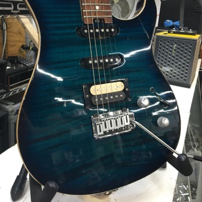 PEAVEY USA ST Flame Top  1991 Blue Burst Maple Flame Stop image 2