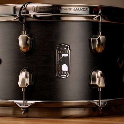 Mapex Black Panther Hydro 13 X 7 Maple Snare Drum, Flat Black Transparent Lacquer (B Stock) image 7