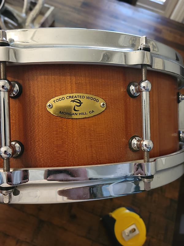 TP Drums Cherry/Walnut Stave Snare 2010 Cherry Natural image 1