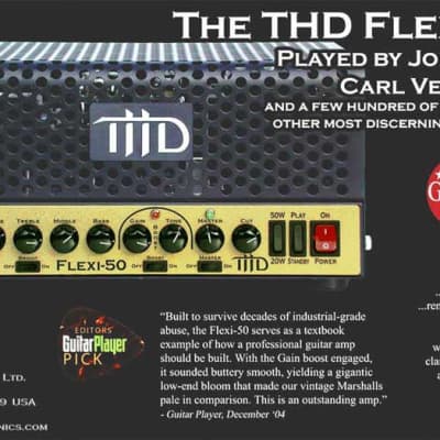 THD Flexi-50 - 50 Watt Amp Head 2000s Black & Gold image 6
