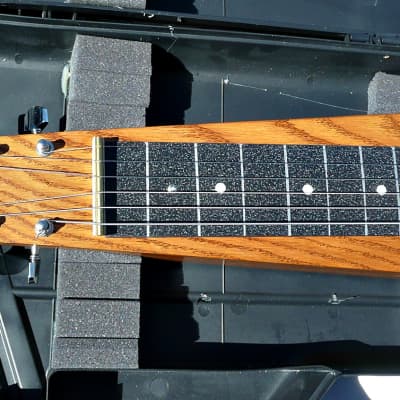 Custom Made USA 6 String Solid Oak Lap Steel with Hardshell Case - Solid Oak Wood Finish - PV Music Guitar Shop Inspected / Setup + Tested - Plays / Sounds Great - Excellent (Near Mint) Condition image 4